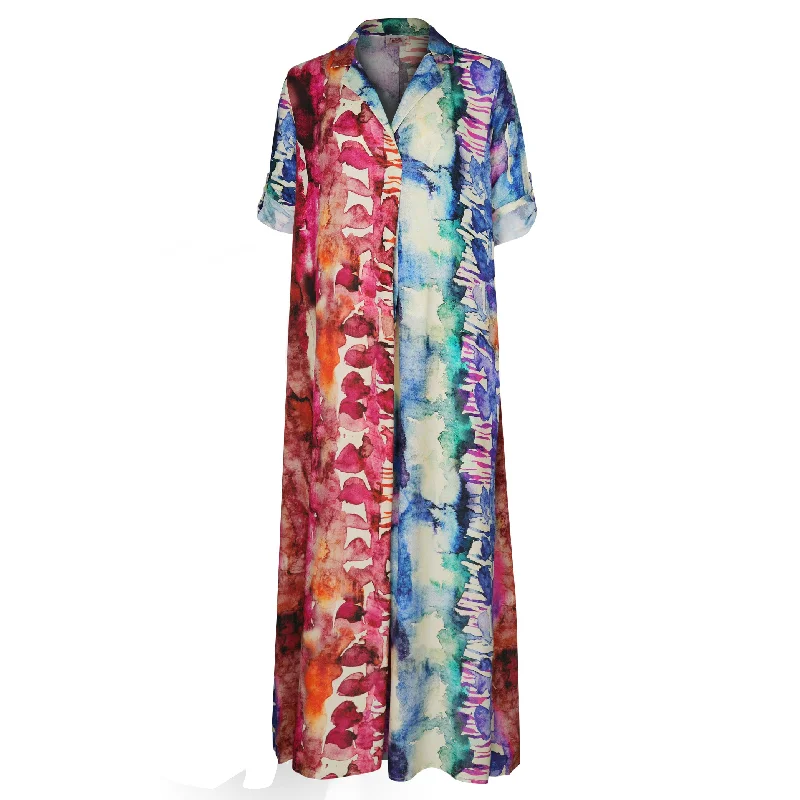 Juniper Kaftan Dress Abs Watercolour