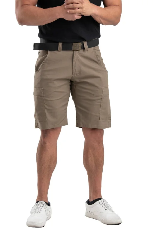 Berne Mens Putty Cotton Blend Heartland Flex Ripstop Cargo Short