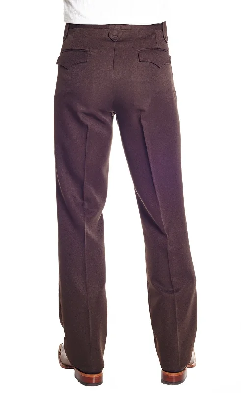 Circle S Mens Brown Polyester Ranch Dress Pants