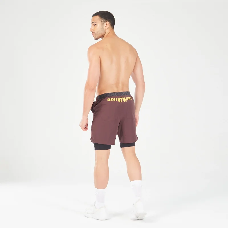 Core 7 Inch 2-in-1 Wordmark Shorts - Fudge