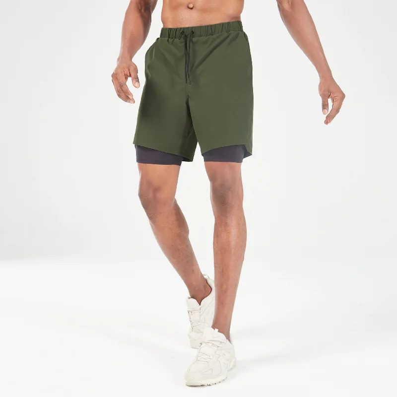 Core 7 Inch 2-in-1 Wordmark Shorts - Kombu Green