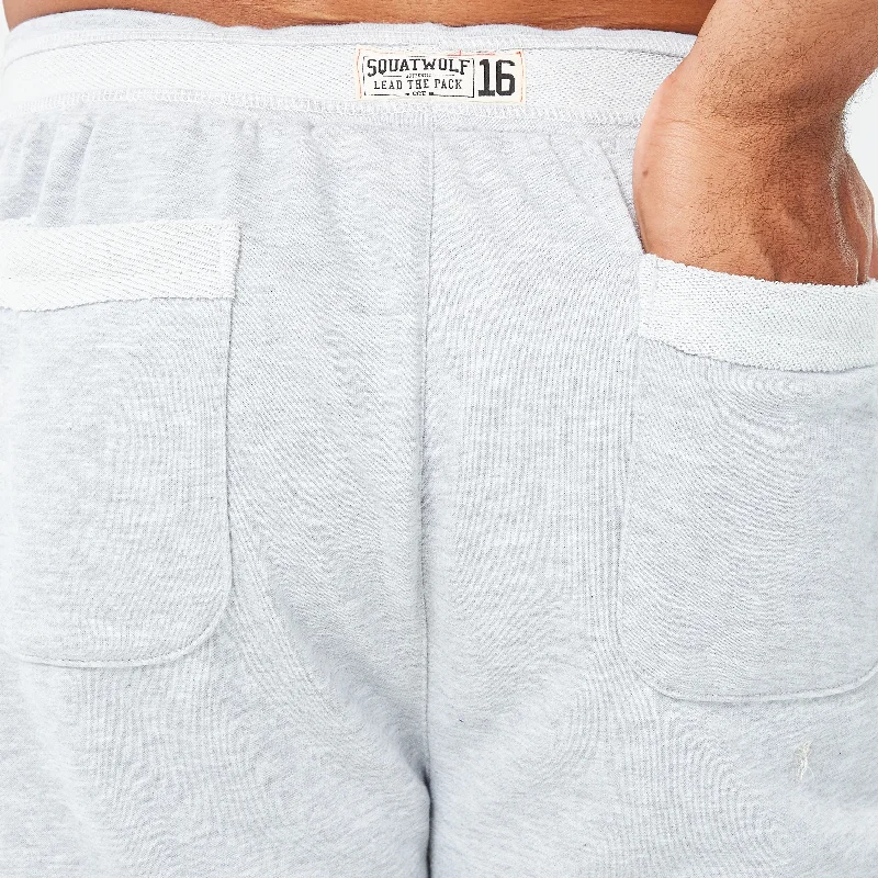 Golden Era Ripped Shorts - Light Grey Marl