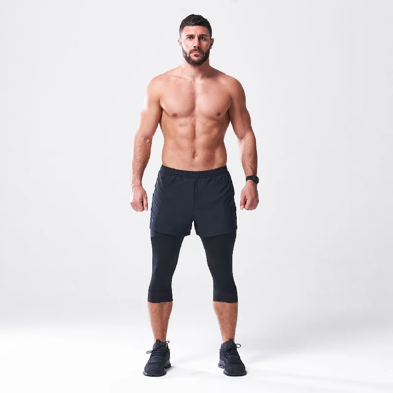 LAB360° 2-in-1 Legging Shorts - Black