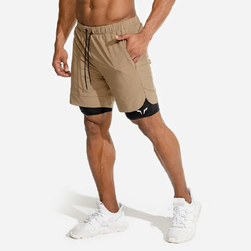 Limitless 2-in-1 Shorts - Taupe