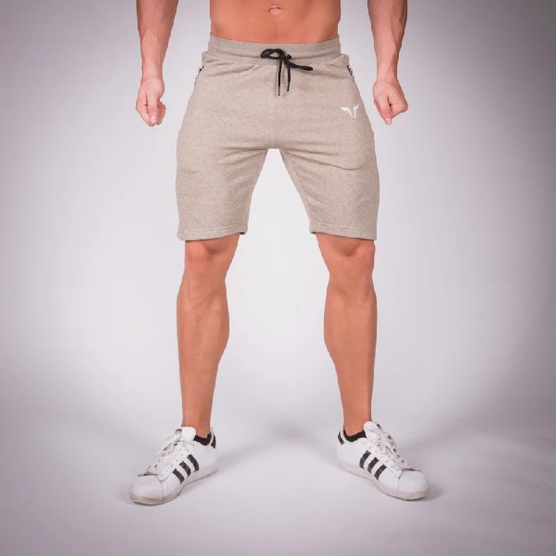 Ribbed Shorts - Melange Olive