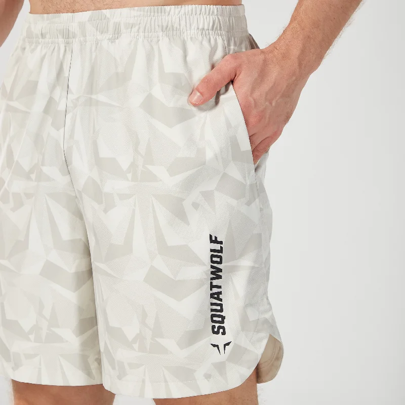 Warrior 7"" Shorts 2.0 - Pearl White Dot Camo