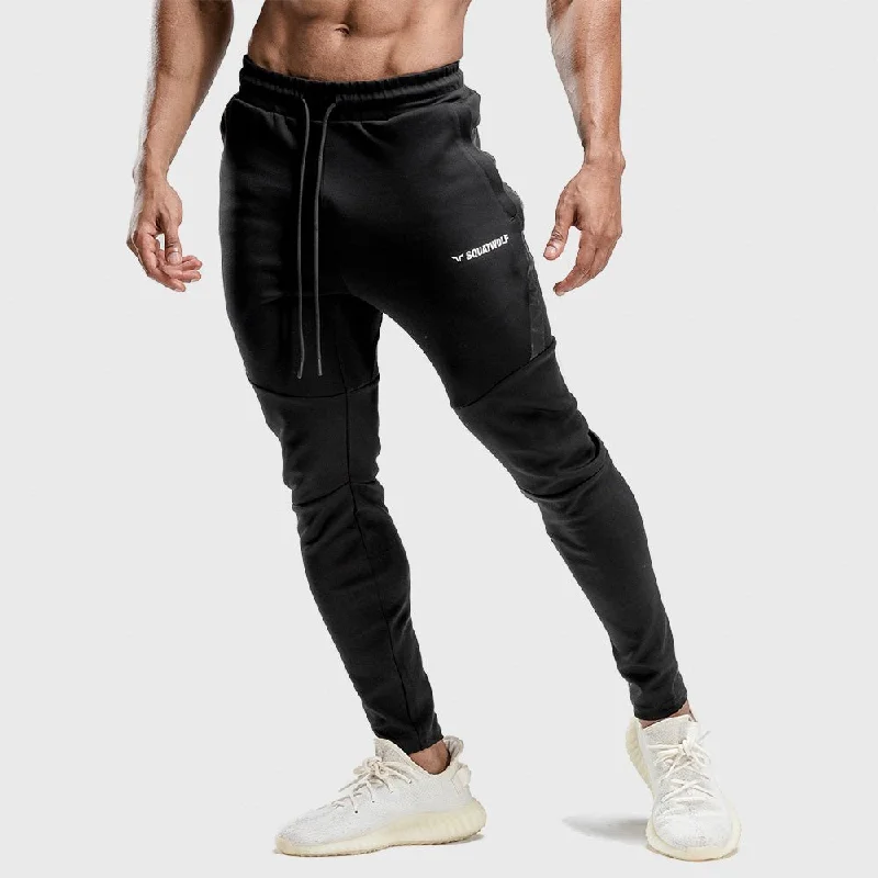 Warrior Jogger Pants - Black with Black Panel