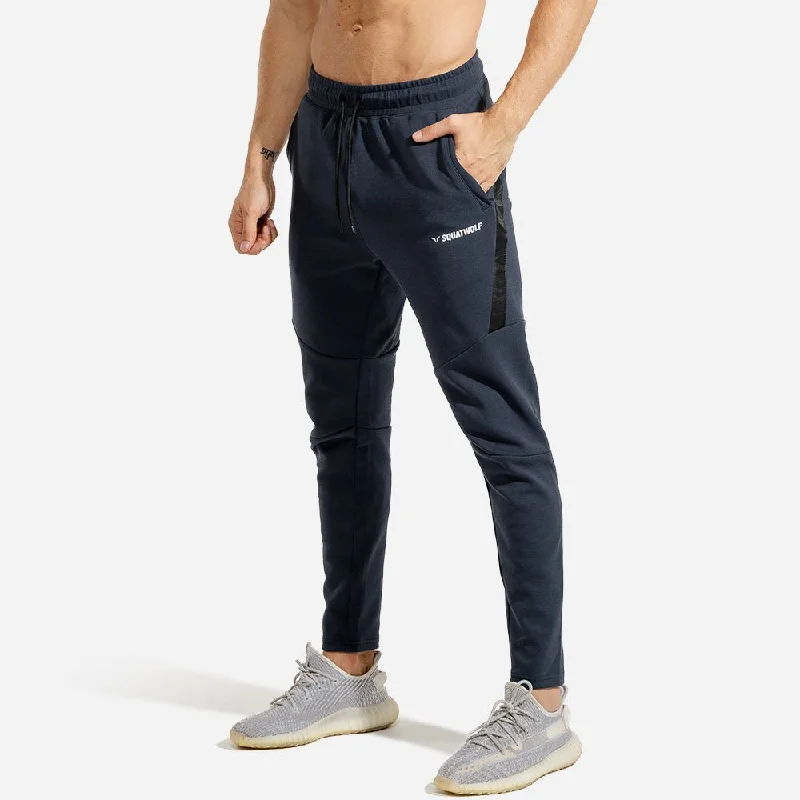 Warrior Jogger Pants - Navy with Black Panel